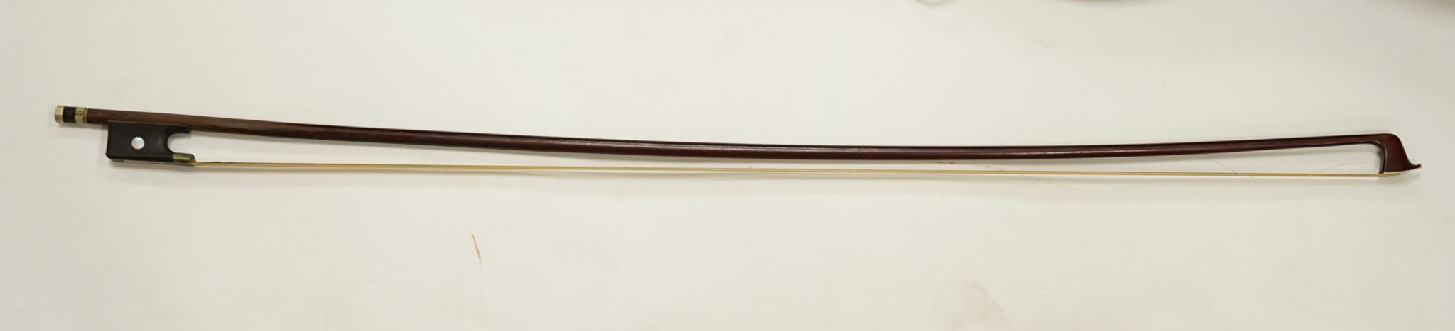 A Maidstone violin, with bow, cased., violin 59 cms high.